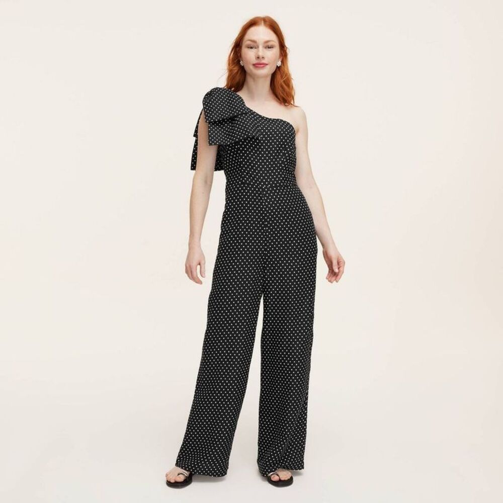 Women's Mini Polka Dot Jumpsuit - kate spade new york Black/White 2